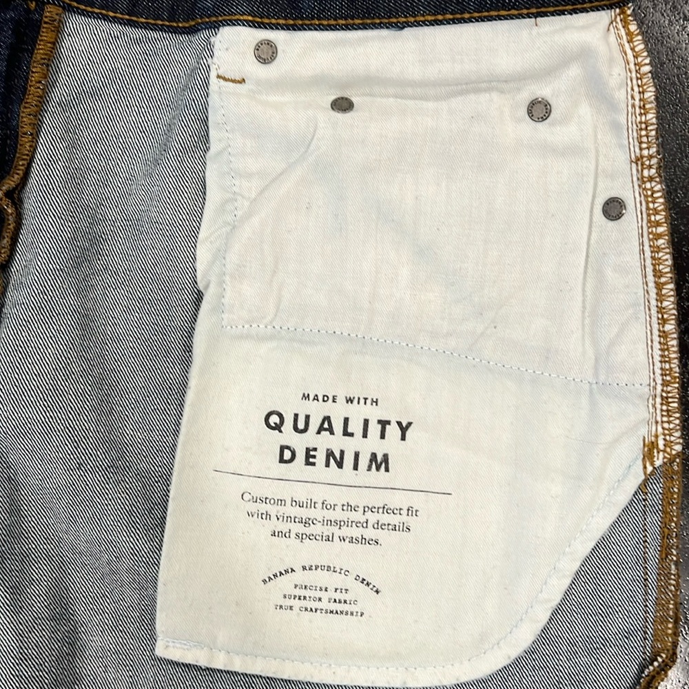 Banana Republic Slim Medium Wash Men’s Denim Jeans Size 35x32 - Picture 6 of 10